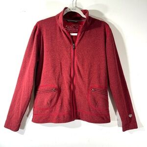 Kuhl Womens Kashmira Full Zip Fleece Zip Jacket Long Sleeve Red